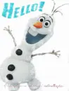 Hello Olaf Glitter Text