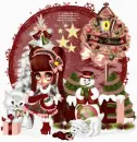 Merry Christmas/pink and red