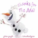 Thanks for The Add Olaf Glitter Text