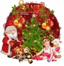 Santa/little girl