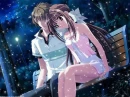 Anime couple in the snow