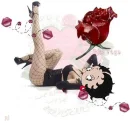boop in roses with legs up