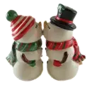 Snowman Kissing Couple