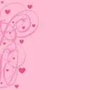 Pink Swirly Heart Border Background