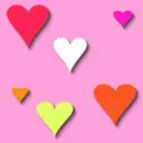 Pink Drop Shadow Heart Background
