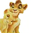 Kovu and Kiara nuzzle