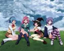 On the grass