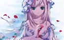 Cute anime with a rose