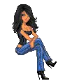 Brunette doll sitting