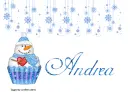 Snowman Cupcake - Andrea