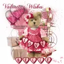 Valentine Wishes bear/Belle