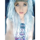 Blue pastel hair