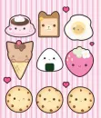 Kawaii food background