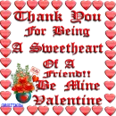 Heart Frame with Flowers -Thank you for being a sweet friend