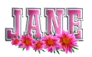 Name with pink flowers - Jane