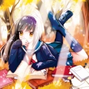 Anime Girl Reading Book