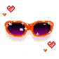 Kawaii Orange Sunglasses