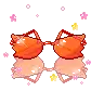 Kawaii Orange Sunglasses