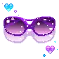 Kawaii Purple Sunglasses