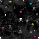 skull stars dark night