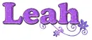 Plastic Glitter Text-Leah