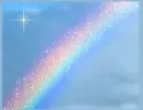 rainbow sparkle sky 