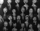 Vintage Creepy Mask Applauding