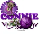 Connie - Purple Flower - Umbrella