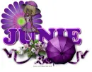 Junie - Purple Flower - Umbrella