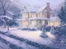 Victorian House Snowing
