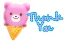 pink bear ice-cream