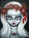 Victorian Big Eyes Doll Flowers