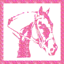 Pink horse with glitter