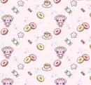 Kawaii bear sweets background 