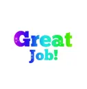 Great job rainbow graphic (original) 
