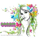 Connie - Girl - Flowers - Butterflies