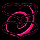 black and pink hearts
