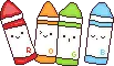 Kawaii crayons