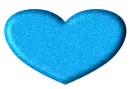 Glitter Blue Heart