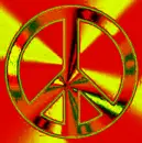 Groovy animated peace sign