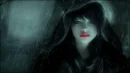 lonely girl red lips
