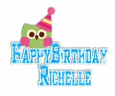 Richelle Owl Happy Birthday