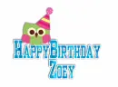 Zoey Owl Happy Birthday
