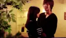 playful kiss