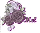 Mel - Purple Flower - Name