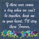Stay there forever 