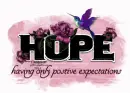 Hope having only positive expectations