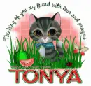 Thinking of u friend / love & prayers. Tonya