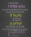 I MISS YOU