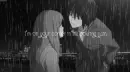 In the pouring rain.